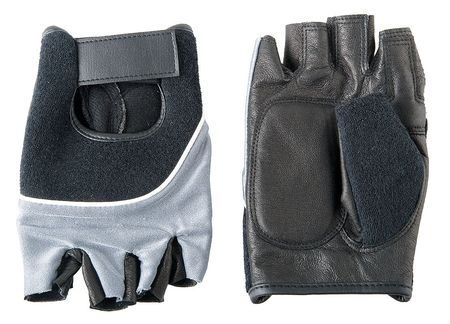 CONDOR Anti-Vibration Gloves, L, Blk/BL/Silver, PR 2HEW7