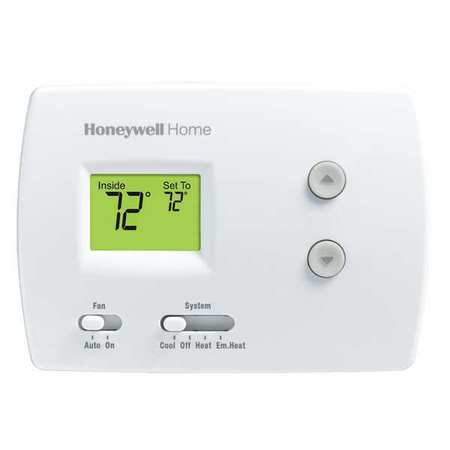 Honeywell Home Low Voltage Thermostat, 2 H 1 C, Hardwired/Battery, 20/30VAC TH3210D1004
