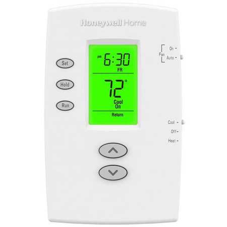 Honeywell Home Vertical Programmable Thermostats, 5-2 Programs, 1 H 1 C, Hardwired/Battery, 20/30VAC TH2110DV1008/U