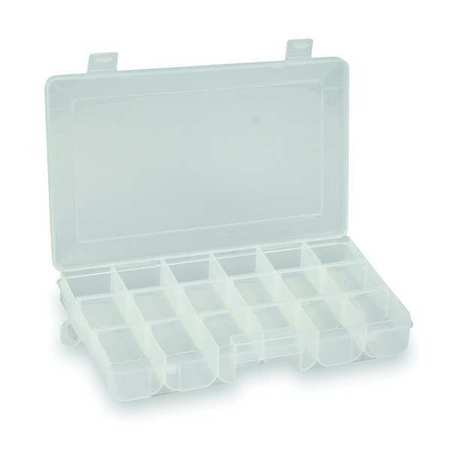 Westward Adjustable Compartment Box with 6 to 18 compartments, Plastic, 1-21/32" H x 11-1/2 in W 2HFR4