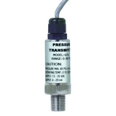 DWYER INSTRUMENTS Pressure Transducer, 0-15psi, 36 In Lead 626-07-GH-P1-E1-S1