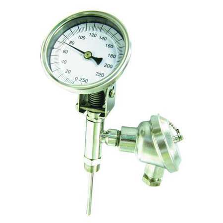 DWYER INSTRUMENTS Bimetal Thermom, 3 In Dial, -40 to 160F BTO31241