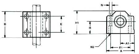 Thomson Pillow Block, 0.250 In Bore, 1.190 In L SPB4