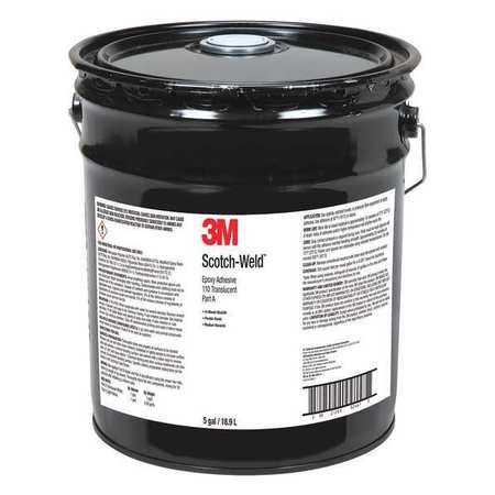 3M Epoxy Adhesive, Scotch-Weld DP110 Series, Amber, Bottle, 1:01 Mix Ratio, 20 min Functional Cure DP110