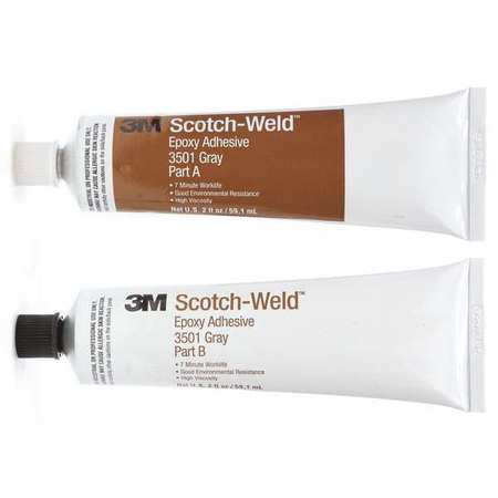 3M Gray Scotch-Weld Epoxy Adhesive, 2 oz. Kit, PK6 3501