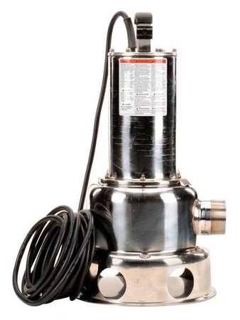 Dayton 1/2 HP 2" Auto Submersible Sewage Pump 115V Tether 2JGA5