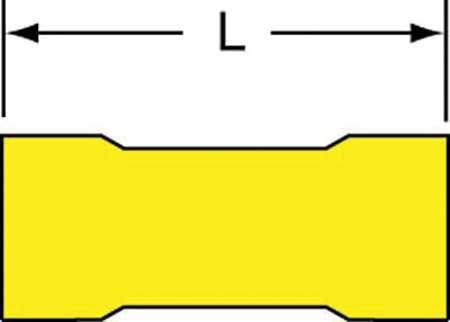 3M Butt Splice Connector, 12-10AWG, Yel, PK500 MVU10PCK