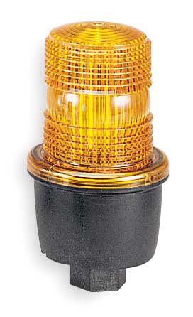FEDERAL SIGNAL Low Profile Warning Light, LED, Amber LP3ML-120A