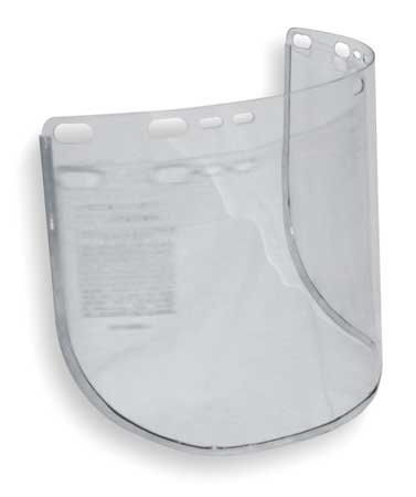 Jackson Safety Faceshield, Acetate, Uncoated, Clear, 8 in Visor Height, 15.5 in Visor Width, Cold Flexibility 29052