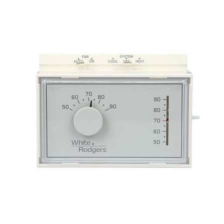WHITE-RODGERS Standard Mechanical Thermostats, 1 H 1 C, Hardwired, 24VAC 1F56N-444