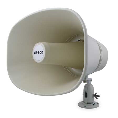 Speco Technologies Horn, Weatherproof, 11 x 8 In, 30W SPC30RT