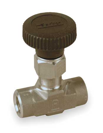 PARKER Needle Valve, Straight, 316 SS, 1/4 In. 4F-V6LR-SS