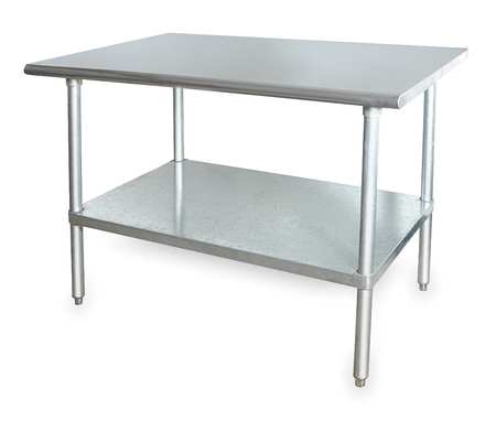 Zoro Select Fixed Work Table, SS, 24" W, 24" D 2KRE6