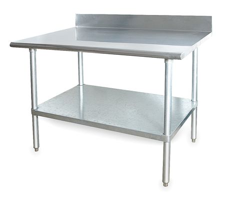 ZORO SELECT Fixed Work Table, SS, 48" W, 30" D 2KRD6