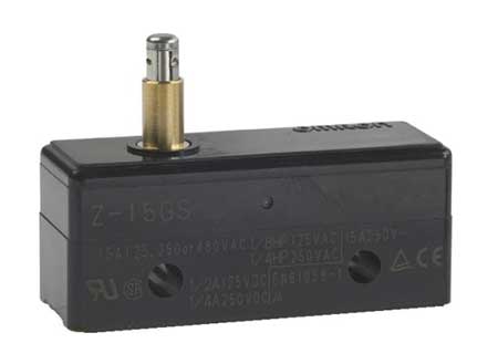 OMRON Industrial Snap Action Switch, Plunger Actuator, SPDT, 15A @ 480V AC Contact Rating Z-15GS