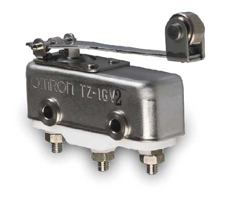 OMRON Industrial Snap Action Switch, Hinge Roller, Lever Actuator, SPDT, 1A @ 240V AC Contact Rating TZ-1GV2