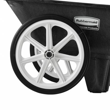 Rubbermaid Commercial Big Wheel Cart, HD, 1/8 cu. yd., 200 lb. FG565461BLA