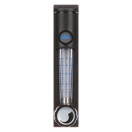 Brooks Flowmeter, Variable, GPH of Water, 4-40 MR3L22BVBN
