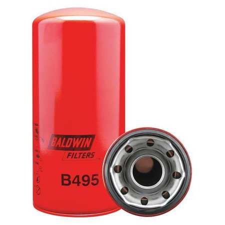 BALDWIN FILTERS Oil Filter, Spin-On, Full-Flow B495