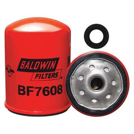 Baldwin Filters Fuel Filter, 4-3/32 x 3-1/32 x 4-3/32 In BF7608