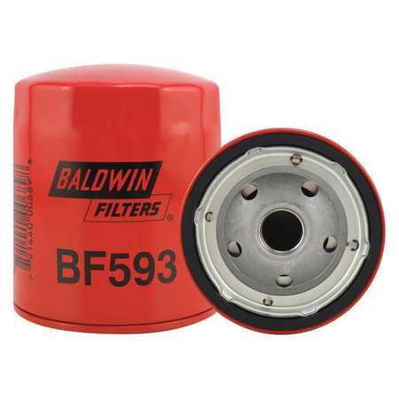 Baldwin Filters Fuel Filter, 4-13/32x3-23/32x4-13/32 In BF593