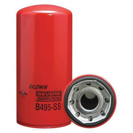 BALDWIN FILTERS Oil Filter, Spin-On,  B495-SS