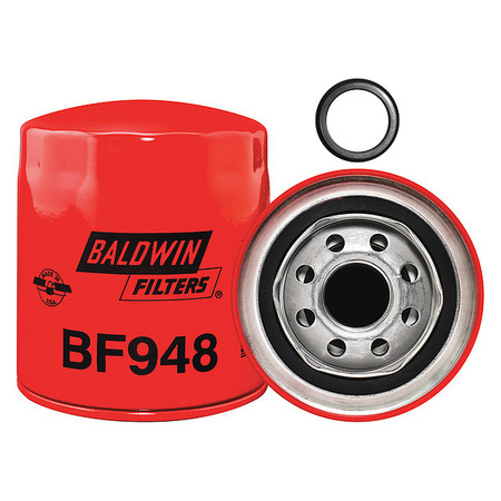BALDWIN FILTERS Fuel Filter, 4-3/8 x 3-25/32 x 4-3/8 In BF948