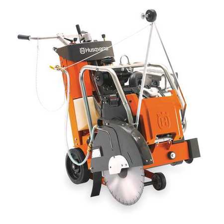 HUSQVARNA 20" Walk-Behind Concrete Flat Saw, 7.7" Cut Depth, 21hp Honda 4-Cycle FS 520