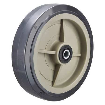 ZORO SELECT Caster Wheel, 8 in., 1000 lb., Tan Core P-UP-080X020/050R-AM