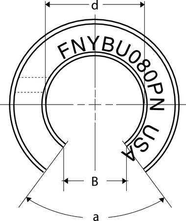 Thomson Plain Bushing Bearing, Open, ID 0.375 In FNYBU06LOPN