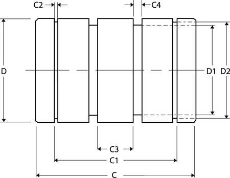 Thomson Plain Bushing Bearing, Closed, ID 0.500 In FNYBU08