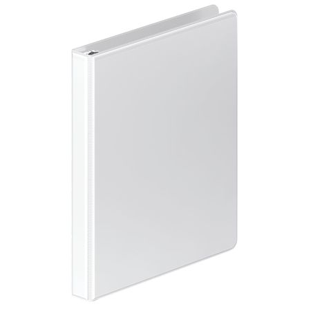 Zoro Select 1/2" Round Binder, Heavy Duty, White W363-13WPP1