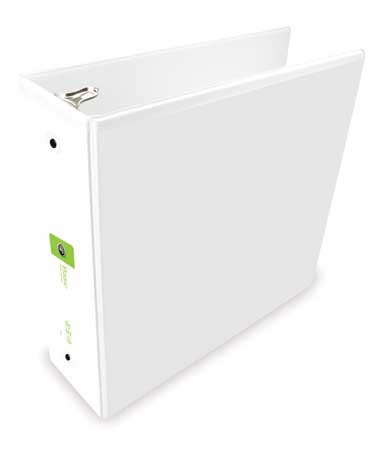 Zoro Select 3" Round Ring Basic Binder, White W362-49WPP