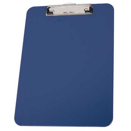 Zoro Select 8-1/2" x 11" Plastic Clipboard, Royal Blue 2LJX8