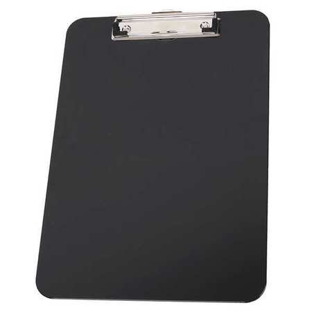 Zoro Select 8-1/2" x 11" Plastic Clipboard, Black 2LJX7