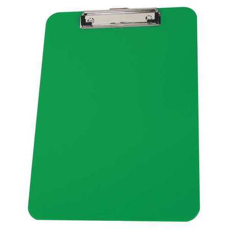 Zoro Select 8-1/2" x 11" Plastic Clipboard, Dark Green 2LJX6