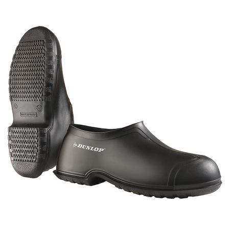 Dunlop Overshoes, Mens, XL, Pull On, Blk, PVC, PR 8601000