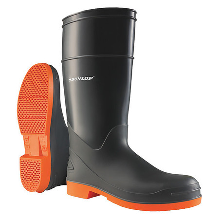 Dunlop Size 6 Men's Steel Rubber Boot, Gray 8798200