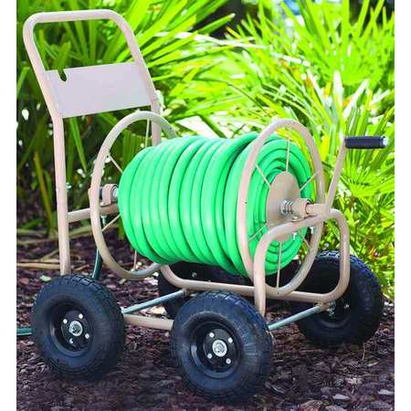 Liberty Garden Bronze Steel Cart Garden Hose Reel, Portable, 250ft  Capacity, 5/8-in Hose Diameter in the Garden Hose Reels department at