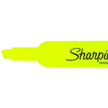 Sharpie Smear Guard Highlighter, Chisel Tip Fluorescent Yellow PK12 25025B