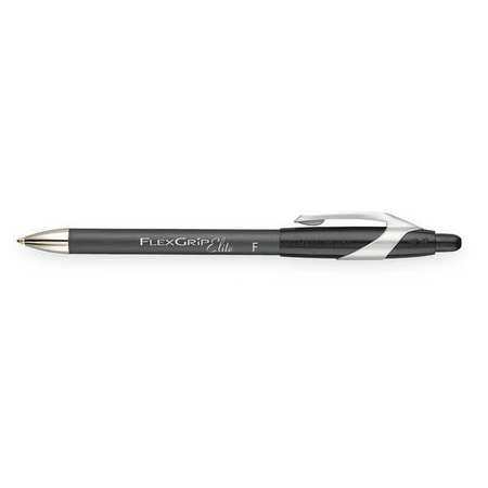 PAPER MATE Retractable Ballpoint Pen, Fine 0.8 mm, Black PK12 85582