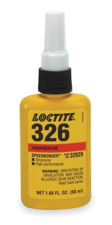 LOCTITE Spray Adhesive, 326 Series, Amber, 24 oz, Aerosol Can, No Mix Mix Ratio, 1 min Functional Cure 135402