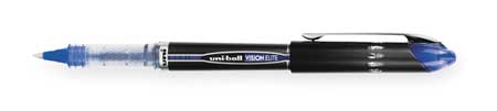 Uni-Ball Rollerball Pen, Stick, Micro 0.5 mm, Blue PK12 69021