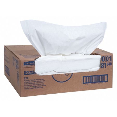 KIMBERLY-CLARK PROFESSIONAL Dry Wipe, White, Flat Sheet, Hydroknit, 300 Wipes, 16 1/2 in x 15 in 41100