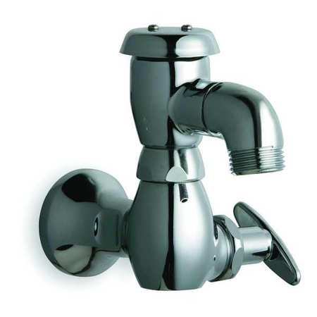CHICAGO FAUCET Sill Faucet, Tee, 1/2" FNPT, 1, Cast Brass 952-12CP