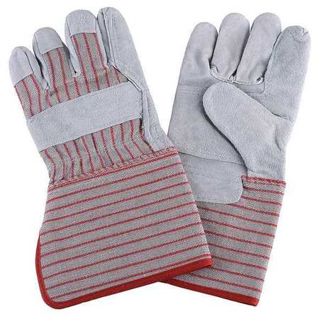 CONDOR Leather Gloves, XL, Gray/Red, PR 20GZ03