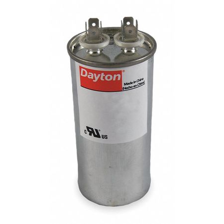 Dayton Run Capacitor, 60 MFD, 370V, Round 2MEE5