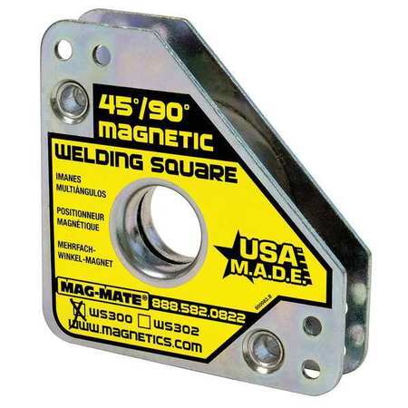 Mag-Mate Magnetic Weld Square, 3-3/4x3-3/4in, 60lb WS300