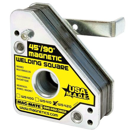 Mag-Mate Magnetic Weld Square, 3-3/4x4-3/8in, 150lb WS420