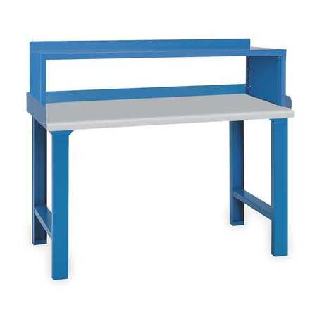 LISTA Workbench with Riser, Laminate, 72 in W, 35 1/4 in Height, 1,000 lb, Straight XSWB13-72PT/BB-SRS